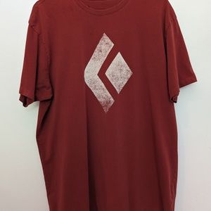 Black Diamond Cotton T-Shirt, Red, Men’s Large
